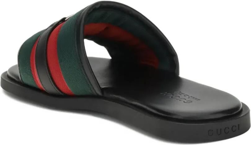 Gucci Interlocking G sandalen met Web-streep Zwart - Foto 3