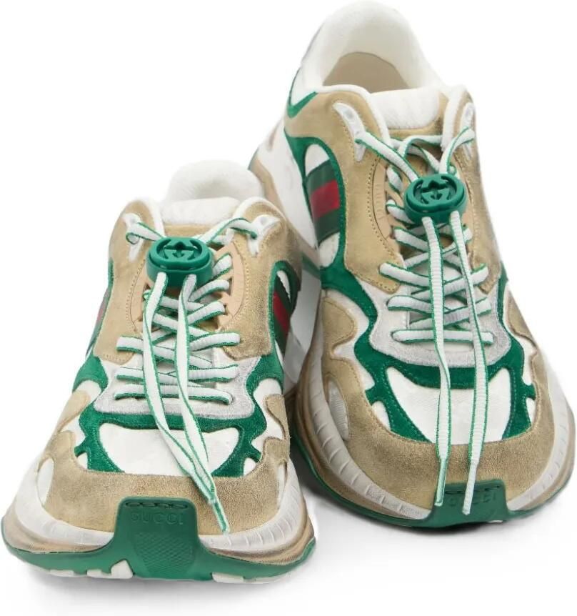 Gucci Interlocking G sneakers met Web-streep Beige - Foto 2