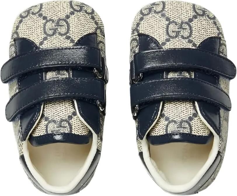 Gucci Kids Ace GG sneakers met klittenband en monogram Beige - Foto 2