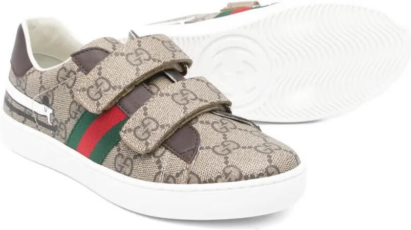 Gucci Kids Ace sneakers met GG-patroon Beige - Foto 3
