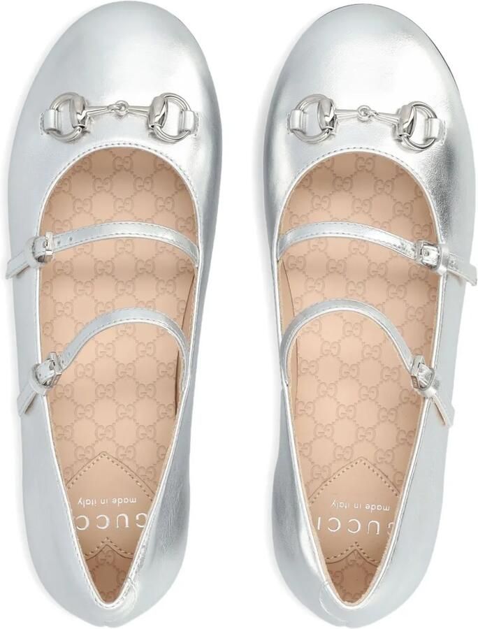 Gucci Kids Ballerina's met gespbandjes Grijs - Foto 2