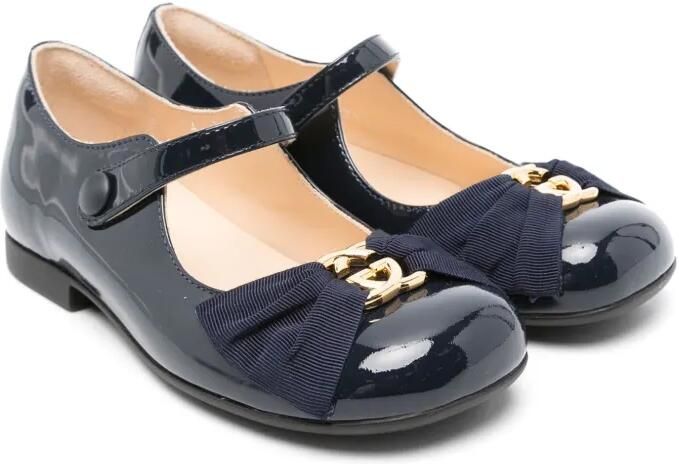 Gucci Kids Ballerina's met GG-logoplakkaat Blauw