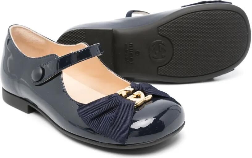 Gucci Kids Ballerina's met GG-logoplakkaat Blauw - Foto 3