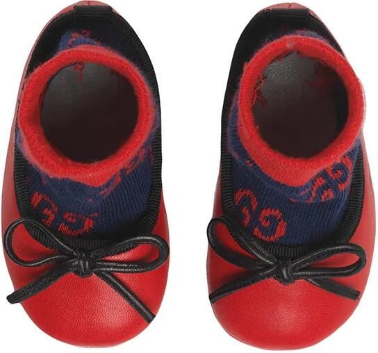 Gucci Kids Ballerina's met GG sok Rood - Foto 3