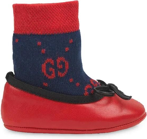 Gucci Kids Ballerina's met GG sok Rood
