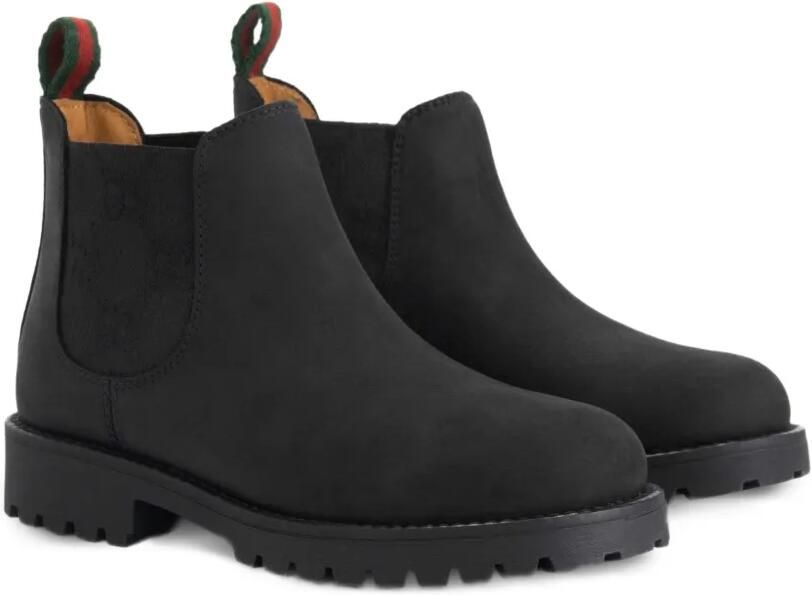 Gucci Kids Chelsea boots met Web-streep Zwart