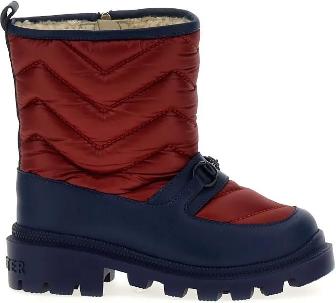 Gucci Kids Gewatteerde laarzen met Horsebit Blauw