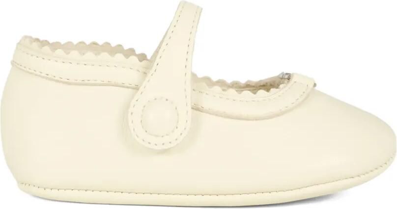 Gucci Kids Gewelfde ballerina's met logo Wit
