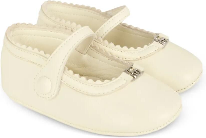 Gucci Kids Gewelfde ballerina's met logo Wit - Foto 3