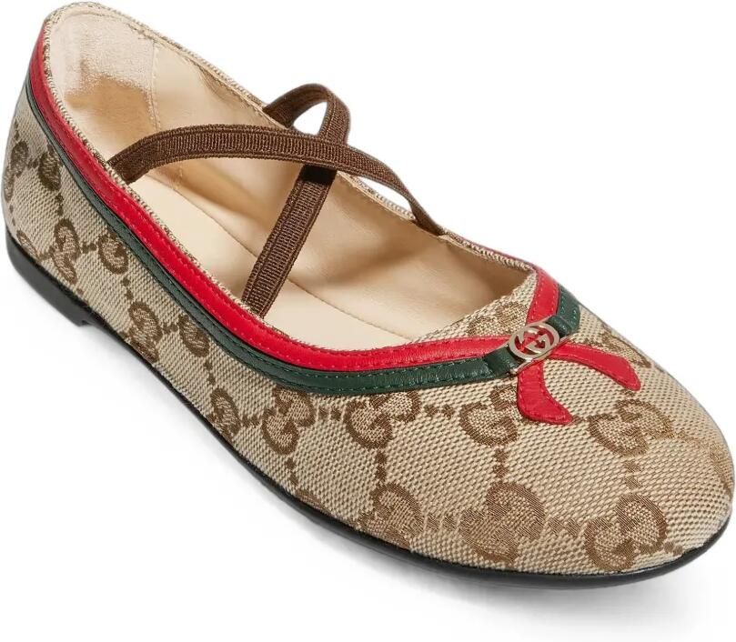 Gucci Kids GG canvas ballerina's met Interlocking G Beige - Foto 3