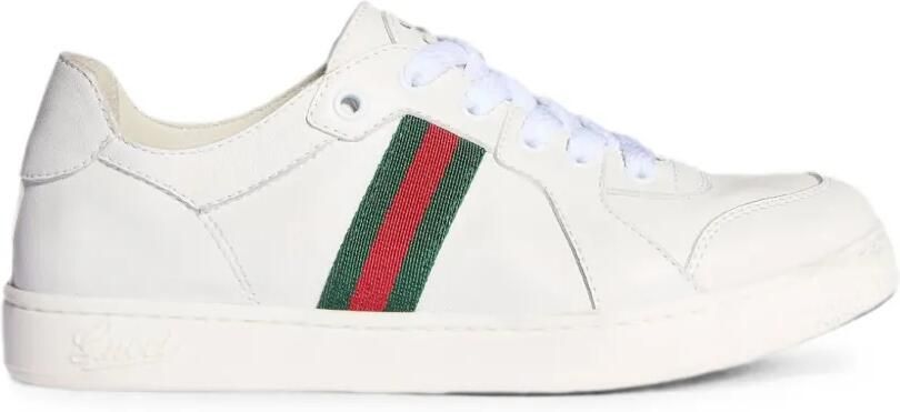 Gucci Kids GG Cross low-top sneakers met Web-streep Wit