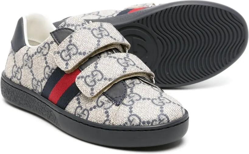Gucci Kids GG Supreme canvas sneakers Beige - Foto 3