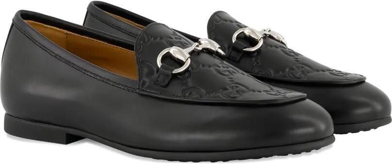 Gucci Kids Horsebit GG loafers Zwart