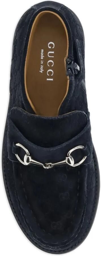 Gucci Kids Horsebit leren laarzen Blauw - Foto 4