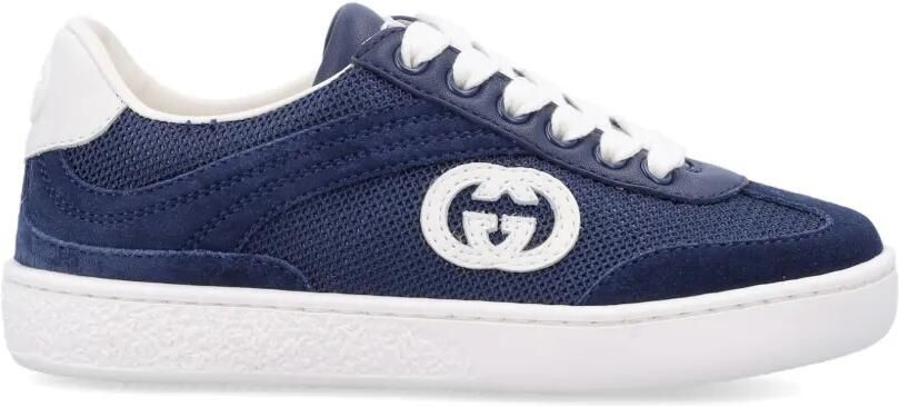 Gucci Kids Interlocking G sneakers Blauw