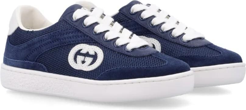 Gucci Kids Interlocking G sneakers Blauw - Foto 3