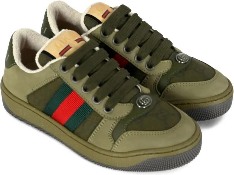 Gucci Kids Leren sneakers Groen - Foto 1