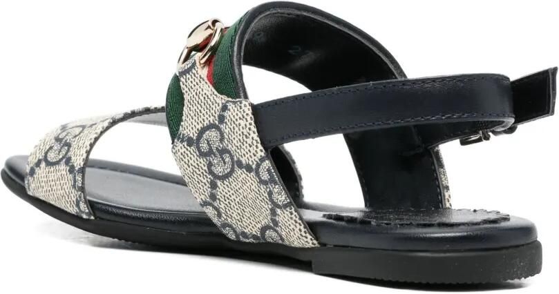 Gucci Kids Sandalen met horsebit bandje Beige - Foto 2