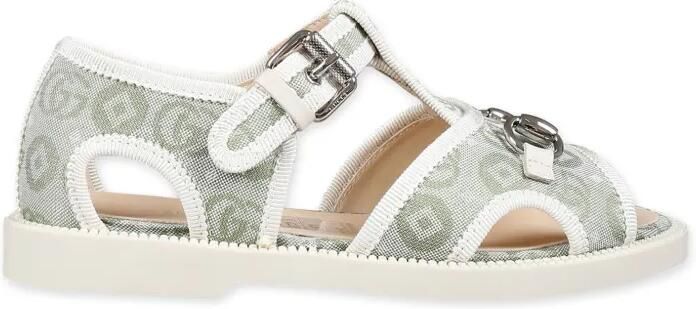 Gucci Kids Sandalen met jacquard met horsebit Groen - Foto 4