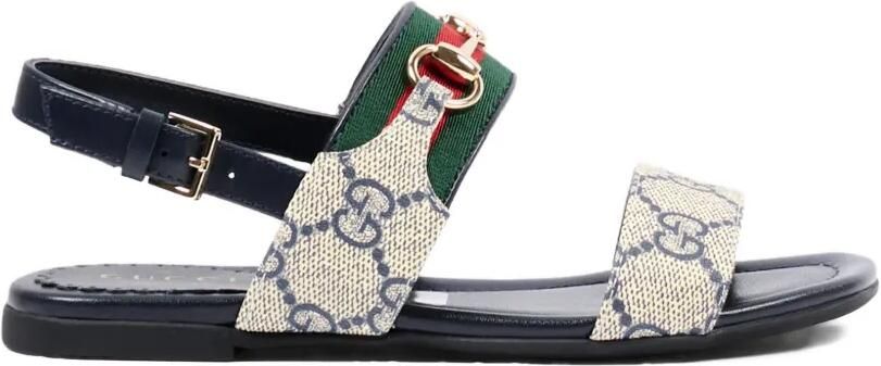 Gucci Kids Sandalen met logobandje Blauw