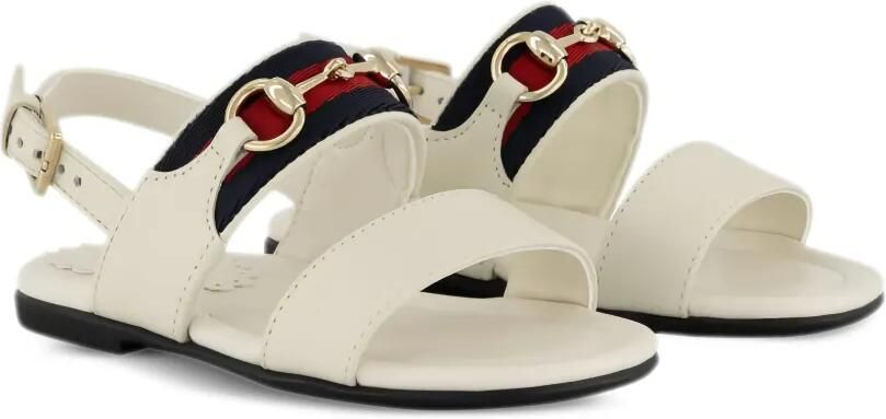 Gucci Kids Sandalen met Web-streep Wit