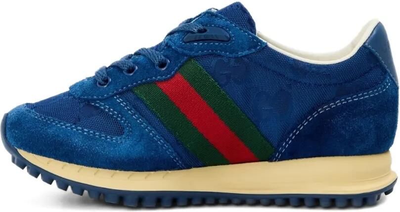 Gucci Kids Sneakers met streepdetail Blauw