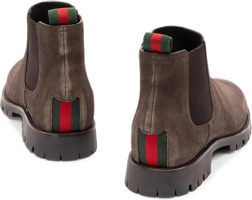 Gucci Laarzen met chunky zool en Web-streep Bruin - Foto 3