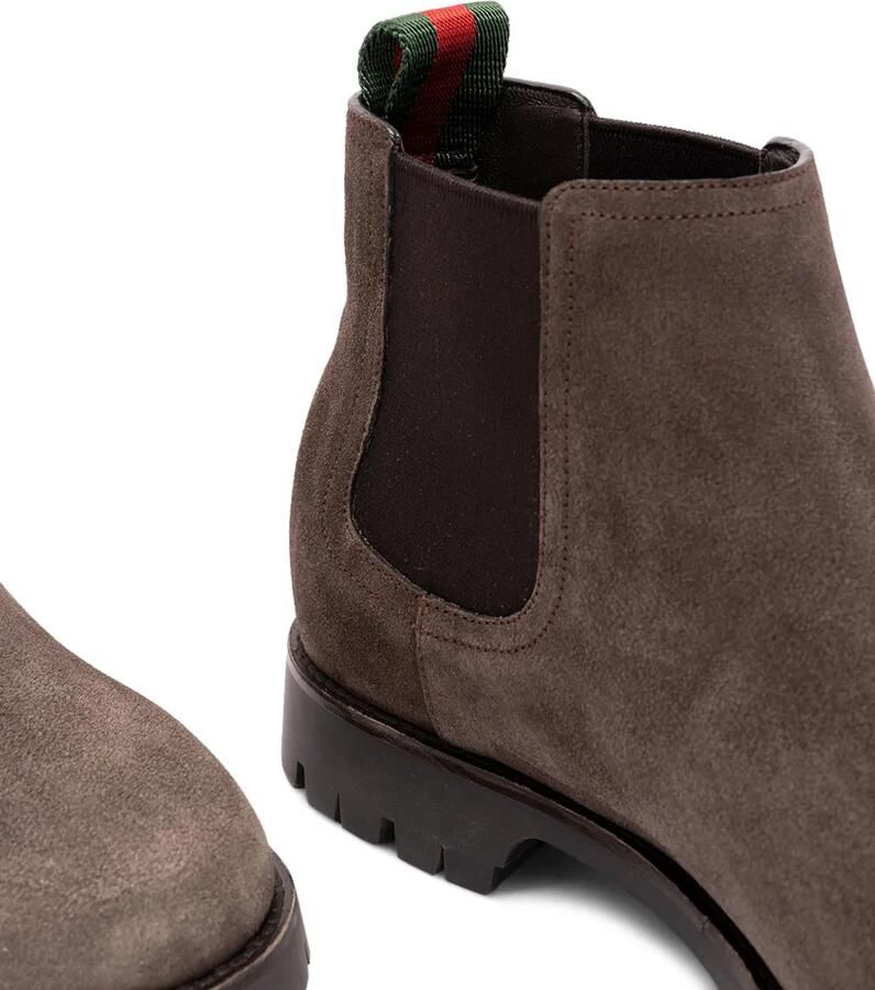 Gucci Laarzen met chunky zool en Web-streep Bruin - Foto 2