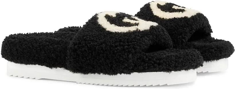 Gucci Lammy slippers Zwart - Foto 4