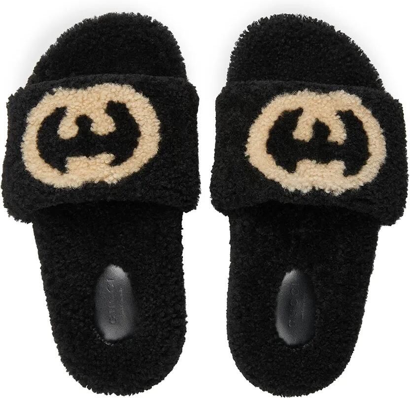 Gucci Lammy slippers Zwart - Foto 2