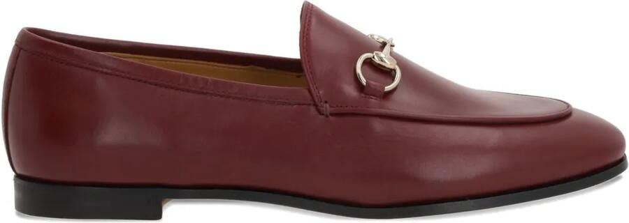 Gucci Leren loafers met kenmerkend Horsebit-detail Rood