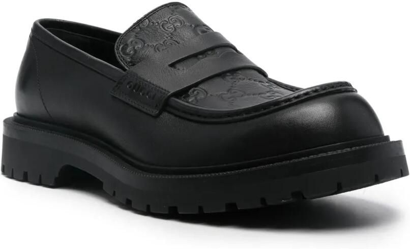 Gucci Leren loafers Zwart - Foto 2