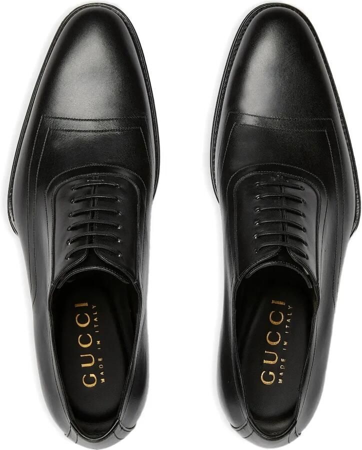 Gucci Leren Oxford schoenen Zwart - Foto 2