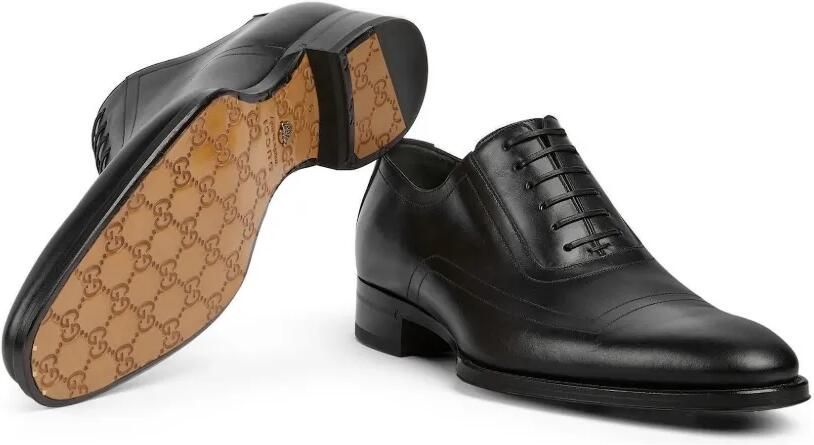 Gucci Leren Oxford schoenen Zwart - Foto 4