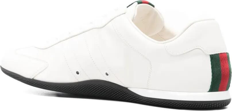 Gucci Leren sneakers met Web-detail Beige - Foto 3