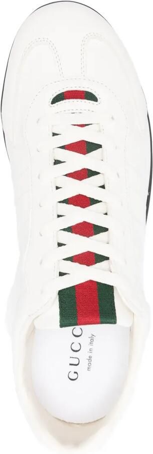 Gucci Leren sneakers met Web-detail Beige - Foto 4