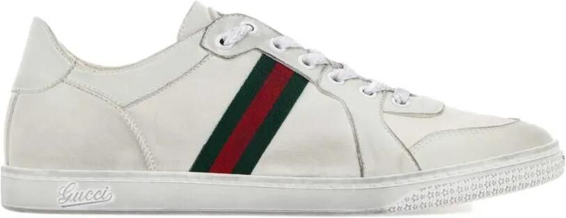 Gucci Leren stretch sneakers Wit
