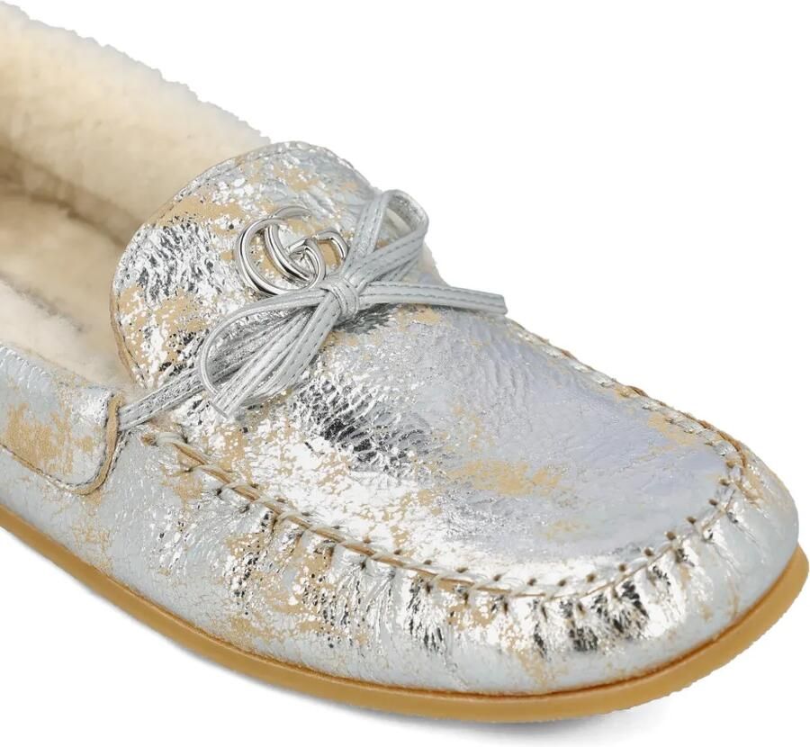 Gucci Loafers met logoplakkaat Zilver - Foto 2