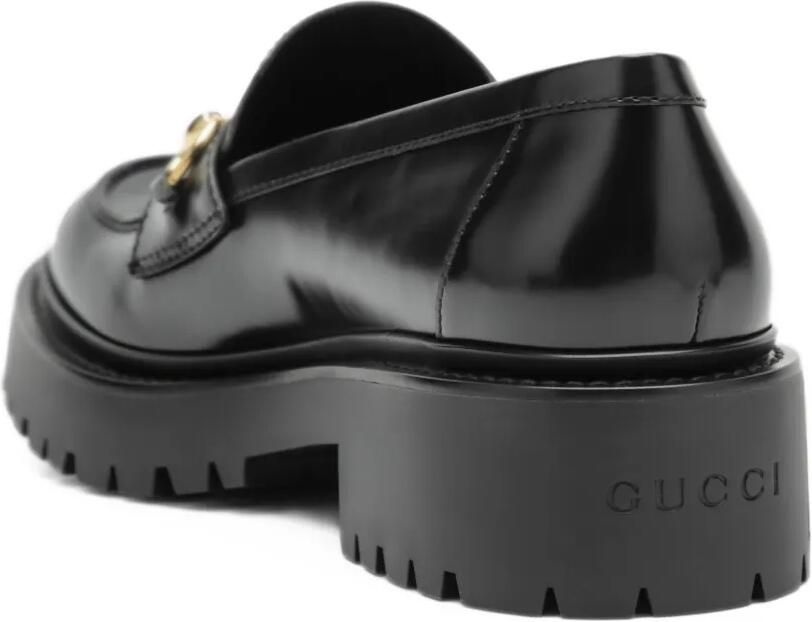 Gucci loafers with Horsebit and lug sole Zwart - Foto 3