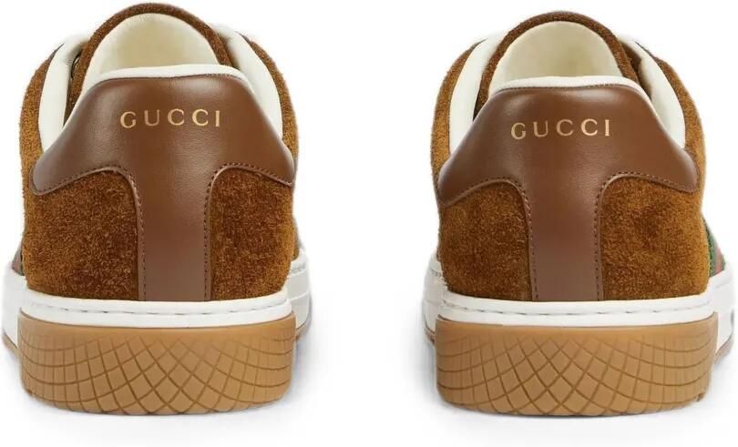 Gucci Low-top sneakers met Ace Web-detail Bruin - Foto 3