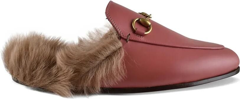 Gucci Princetown Horsebit leren pumps Roze