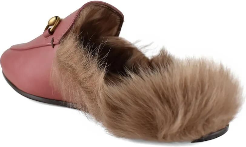 Gucci Princetown Horsebit leren pumps Roze - Foto 3