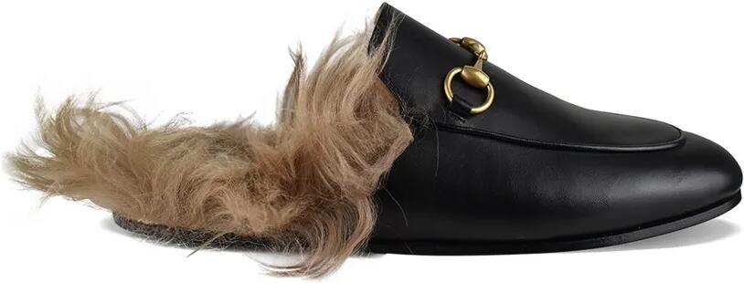 Gucci Princetown lammy muiltjes Zwart