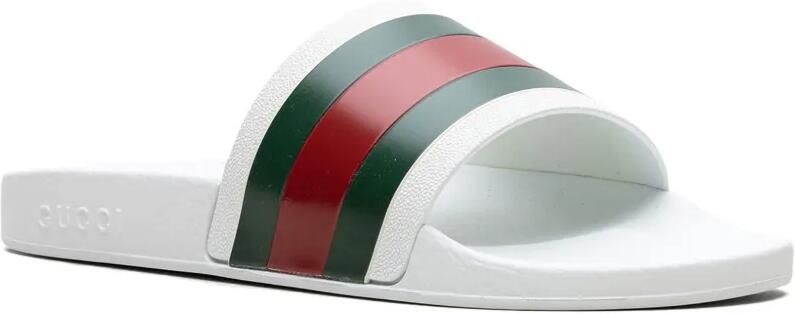 Gucci Pursuit 72 "White Red Green" slippers Wit - Foto 3