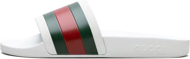 Gucci Pursuit 72 "White Red Green" slippers Wit - Foto 5