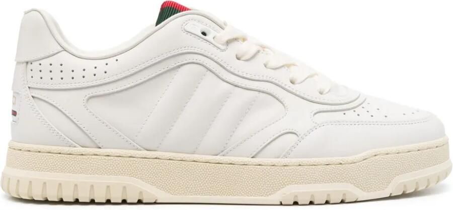Gucci Re-Web leren sneakers Wit