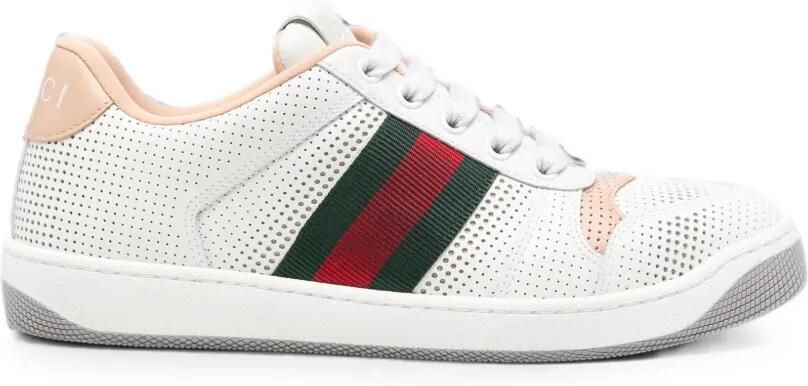 Gucci Re-Web leren sneakers Zwart