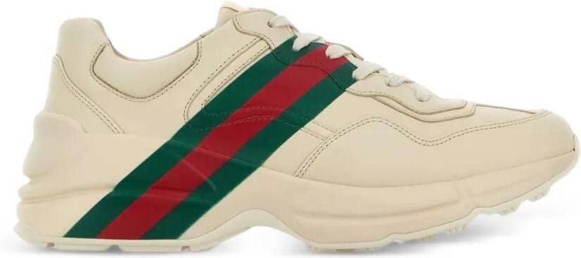 Gucci Rhyton sneakers met Web-streep Beige