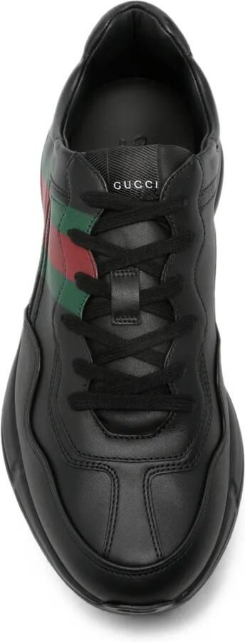 Gucci Rhyton sneakers met Web-streep Zwart - Foto 4