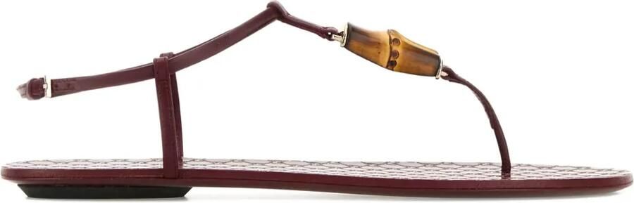 Gucci Sandalen met bamboe detail Rood